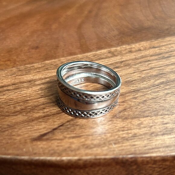 STERLING SILVER 925 Bali Design Ring Size 8 - Picture 4 of 7